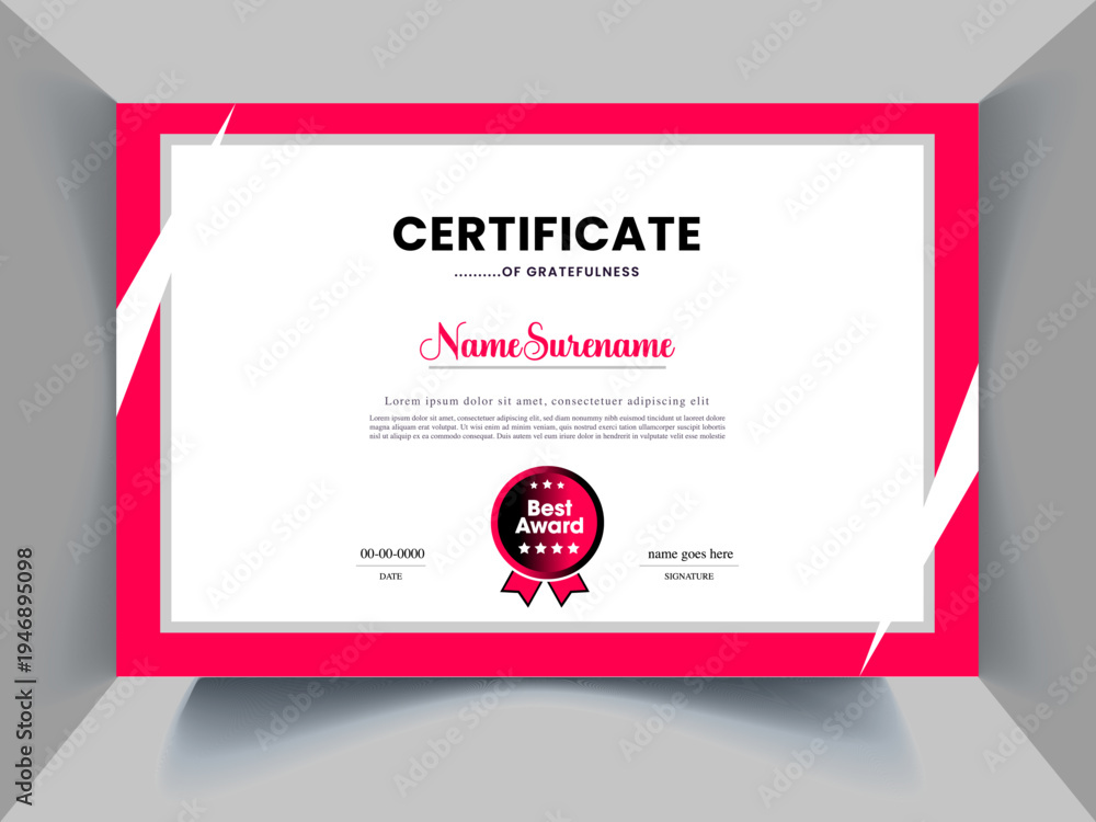 Fototapeta premium perfect Certificate Design Concept