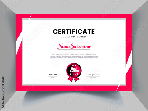 perfect Certificate Design Concept