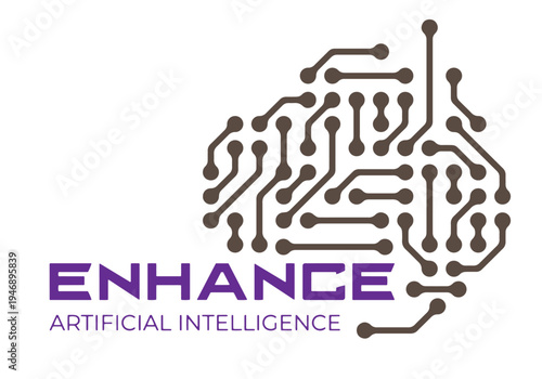 Artificial Intelligence and Technology Digital Logo Concept