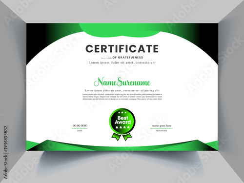 perfect Certificate Design Concept