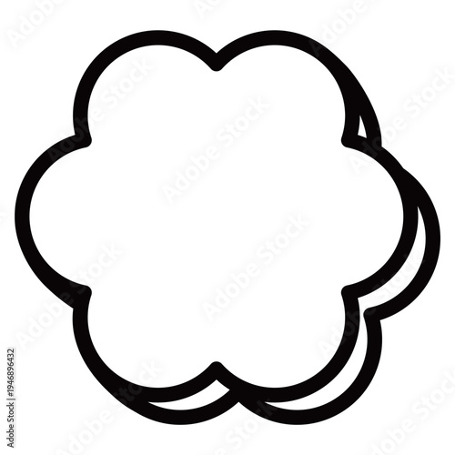 ぷっくりとした立体感のある花のフレーム