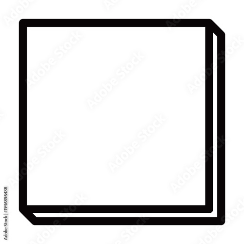 立体的な正方形のフレーム