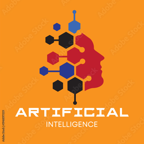 Artificial Intelligence and Technology Digital Logo Concept