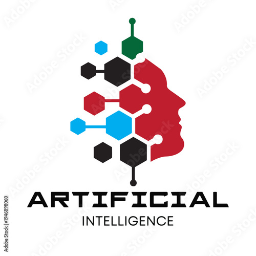 Artificial Intelligence and Technology Digital Logo Concept