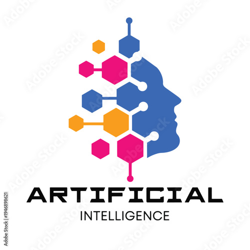 Artificial Intelligence and Technology Digital Logo Concept