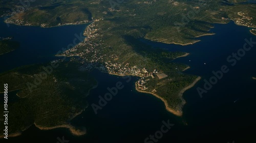 Aerial view of Sevid and Razanj coastline. Croatia.