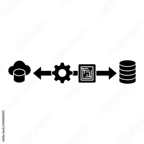 Data Exchange web icons in line style. Traffic, cloud, files, server, technology, collection. Vector illustration.