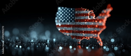 Visualizing geopolitical interests in the northern arctic region. Tech panels. Intricate arctic designs with nationalistic overlays and ocean currents. Digital analytics. Glowing dashboards.