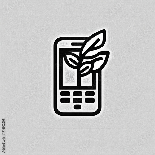 mobile phone with green screen