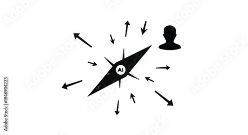 compass navigation direction guidance concept