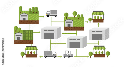 Urban Infrastructure and Transportation System Illustration. Vector Illustrations. EPS Editable