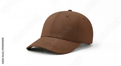 Brown baseball cap presented on a white background.