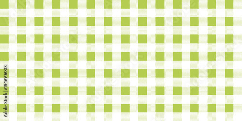 Gingham checkered seamless pattern. Picnic tablecloth style plaid background with soft diagonal lines. Spring textile design for fabric, wrapping paper, wallpaper. 