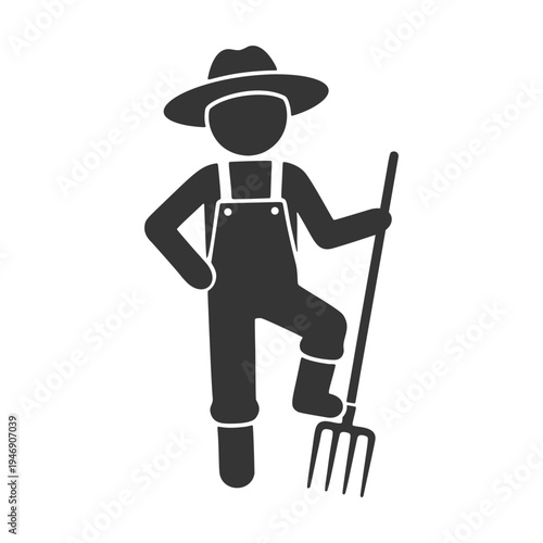 農家のシルエットアイコン