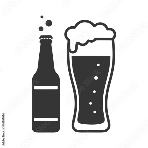 瓶ビールのシルエットアイコン