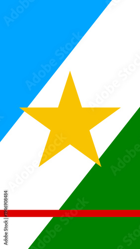 Roraima Vertical Flag Vector Banner Design