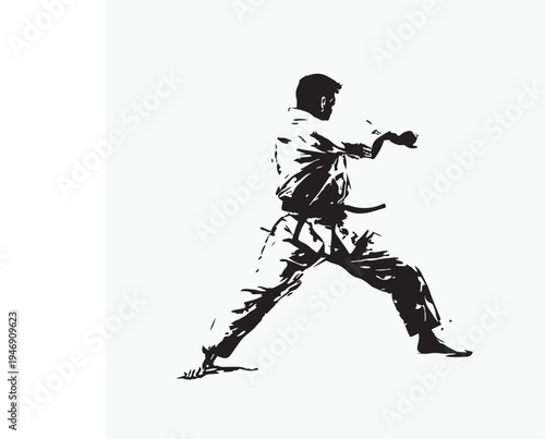 taekwondo athlete silhouette