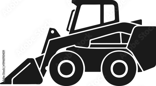 Compact Tractor Loader Machine Icon