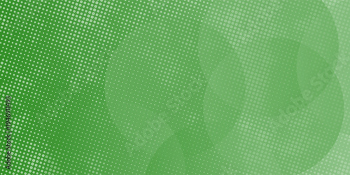 Abstract green halftone dots gradient background with overlapping circle shapes for modern eco-friendly design. vector illustration