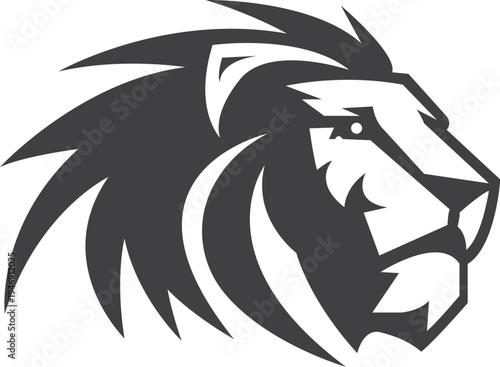 Lion Head Mascot Strength Power Logo