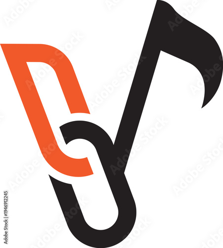 Linked Musical Notes Sound Media Logo