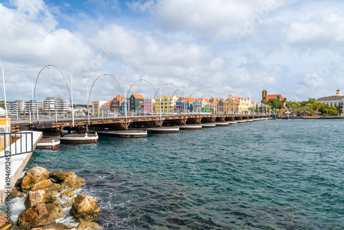 Queen Emma Ponton Bridge in Willemstad Curacao, Caribbean