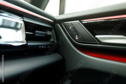Close-up shot of car door l...