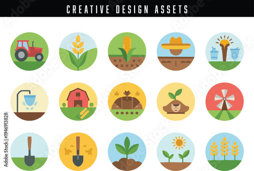 Collection of pixel art design assets for creative projects
