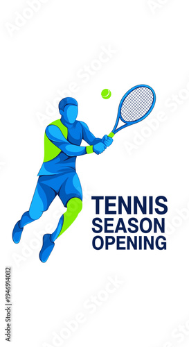 Dynamic Tennis Player Illustration Captures Energy of Sport During Season Launch With Unique Design