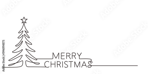 christmas tree symbol illustration with words merry christmas