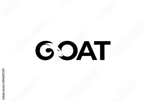 goat head illustration logo
