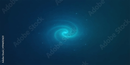 Blue abstract background with stars and cosmic elements