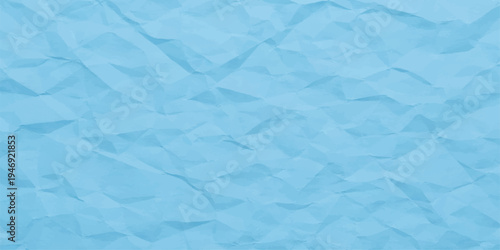 Blue crumpled paper texture background