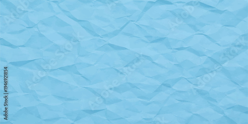 Blue crumpled paper texture background