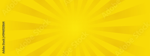 Summer sun rays, sunburst, light rays, sunbeam background abstract yellow. Comic book speed line radial background.