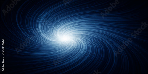 Abstract blue background with swirling light and vortex patterns