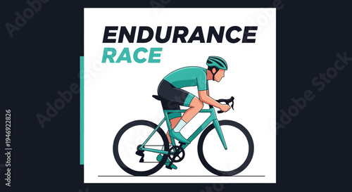 Endurance Race Cyclist: A Dynamic Vector Illustration Of Cycling Competition