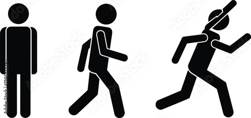 Male head silhouette portrait front view, anonymous man profile isolated on white background representing identity privacy avatar concept