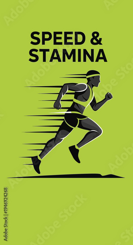 Energetic Runner Achieving Peak Fitness and Speed with Exceptional Endurance and Agility