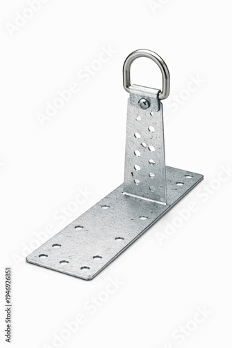 Galvanized steel roof anchor with D-ring for safety fall protection