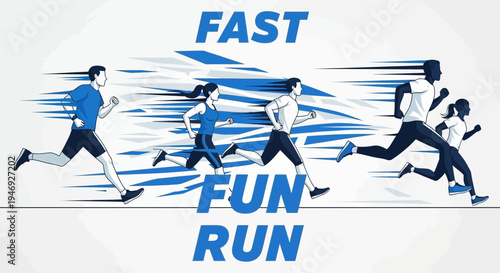 Energetic Runners Showcasing Speed and Endurance for Fitness and Recreational Activities