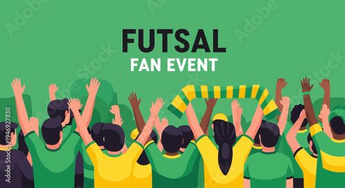 Enthusiastic Futsal Supporters Celebrating A Thrilling Match With Joy and Excitement