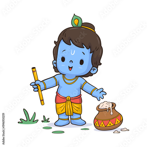 Little Krishna Illustration