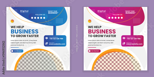 Modern Corporate Business Marketing Square Instagram Flyer Design