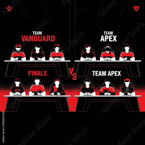 Esports Championship Showdown: A Graphic Illustration of the Finals Matchup Between Vanguard and
