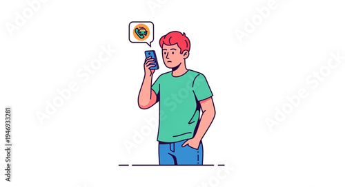 Man holding a mobile phone.