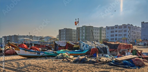 Chennai Beach, Bay of Bengal, Chennai, Tamil Nadu, India, 20-February-2026