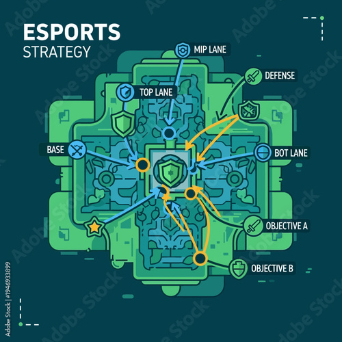 Esports Strategy Visualizing Battlefield Tactics For Competitive Online Multiplayer Gaming Success