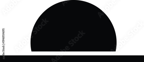Simple black silhouette of a beanie or stocking cap