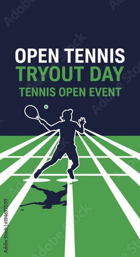 Exciting Open Tennis Tournament Tryout Day: Competitive Event for Enthusiastic Players